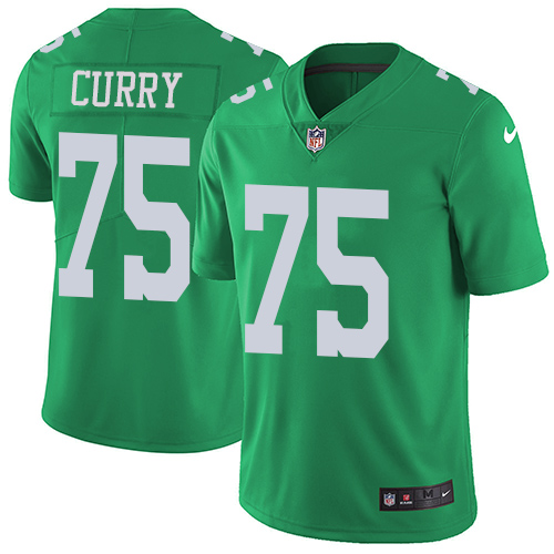Nike Eagles #75 Vinny Curry Green Youth Stitched NFL Limited Rush Jersey - Click Image to Close